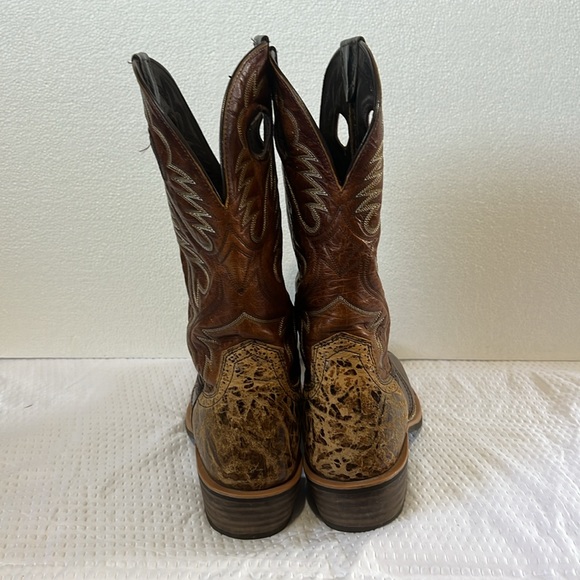 ARIAT Men's 10.5  Brown Leather Heritage Roughstock Western Cowboy Boots Pull On - Picture 6 of 12